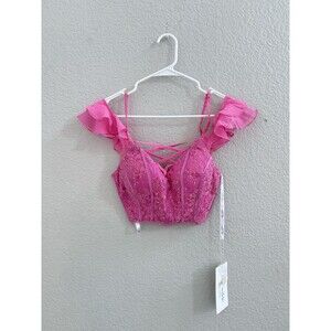 Pink Corset Crop Top ELLIE WILDE BY MON CHERI EW118179